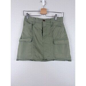 GAP Women's Utility Green Mini Skirt Pockets Size 0